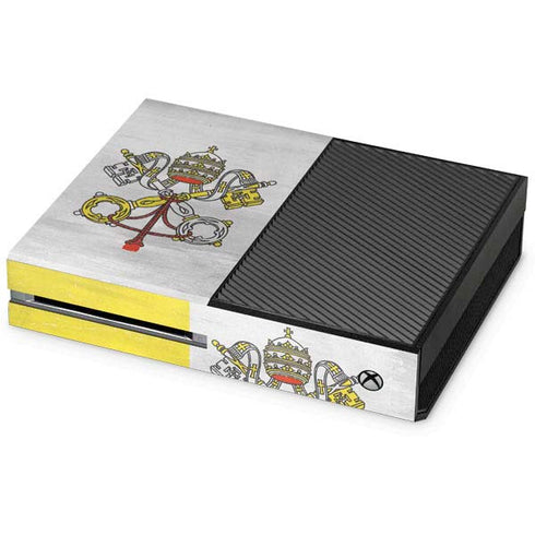 Vatican City Flag Distressed Xbox One Console Skin